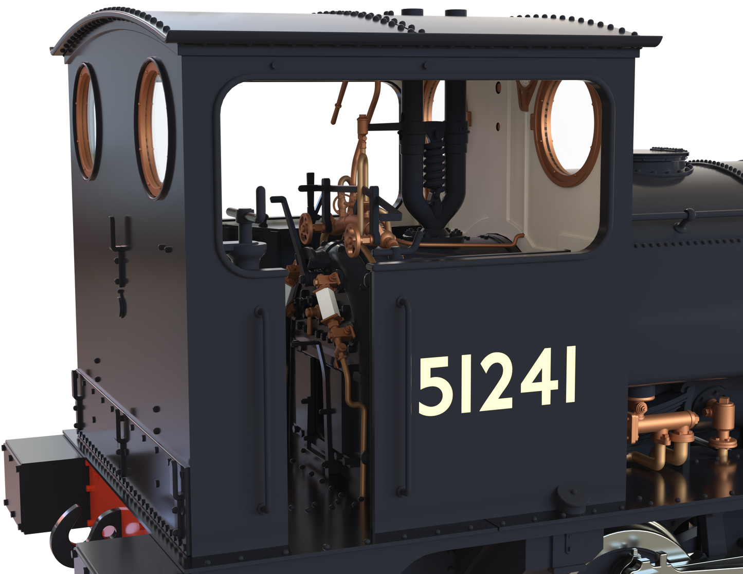 LYR 'Pug' 0-4-0ST 51241 BR Black No Emblems Steam Locomotive - DCC Sound