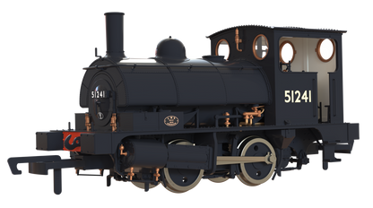 LYR 'Pug' 0-4-0ST 51241 BR Black No Emblems Steam Locomotive - DCC Sound
