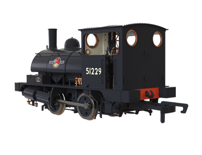 LYR 'Pug' 0-4-0ST 51229 BR Black Late Crest Steam Locomotive - DCC Sound