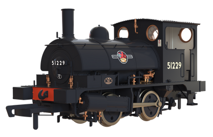 LYR 'Pug' 0-4-0ST 51229 BR Black Late Crest Steam Locomotive - DCC Sound
