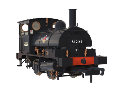 LYR 'Pug' 0-4-0ST 51229 BR Black Late Crest Steam Locomotive - DCC Sound
