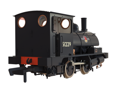 LYR 'Pug' 0-4-0ST 51229 BR Black Late Crest Steam Locomotive - DCC Sound