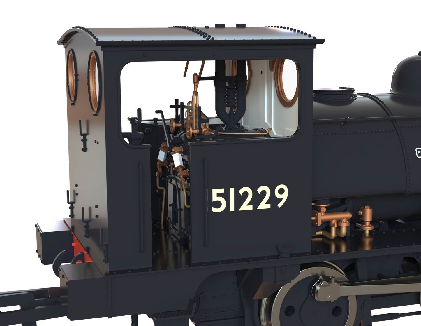 LYR 'Pug' 0-4-0ST 51229 BR Black Late Crest Steam Locomotive - DCC Sound