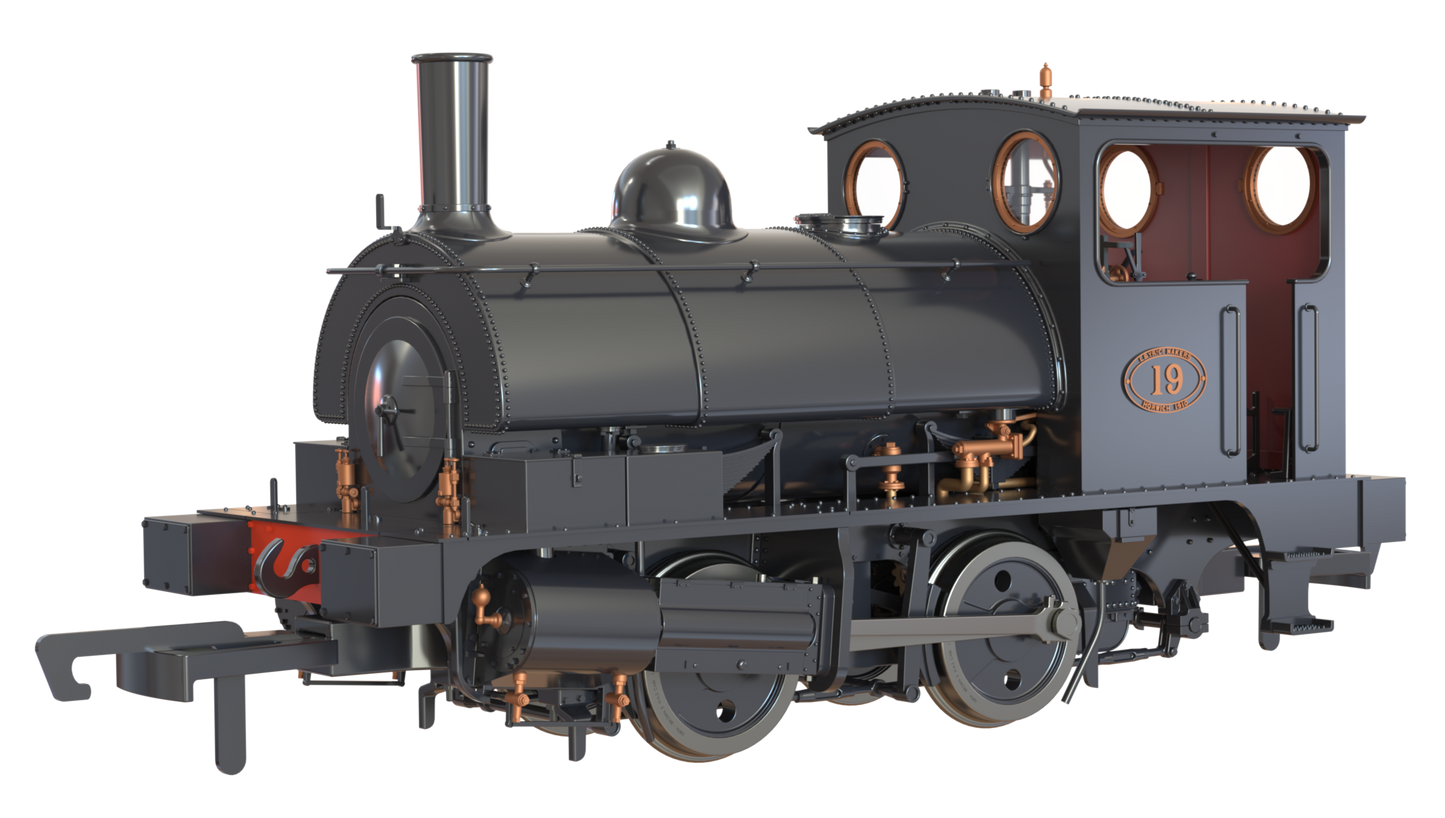 LYR 'Pug' 0-4-0ST 19 LYR Unlined Black (as preserved) Steam Locomotive - DCC Sound