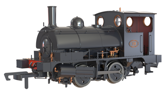 LYR 'Pug' 0-4-0ST 19 LYR Unlined Black (as preserved) Steam Locomotive