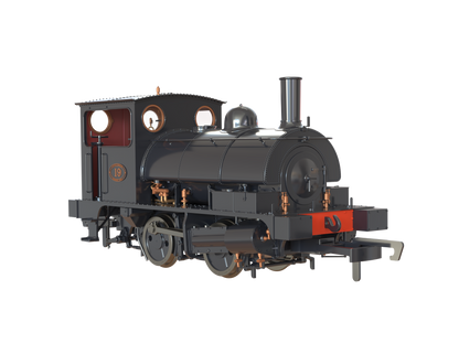 LYR 'Pug' 0-4-0ST 19 LYR Unlined Black (as preserved) Steam Locomotive - DCC Sound