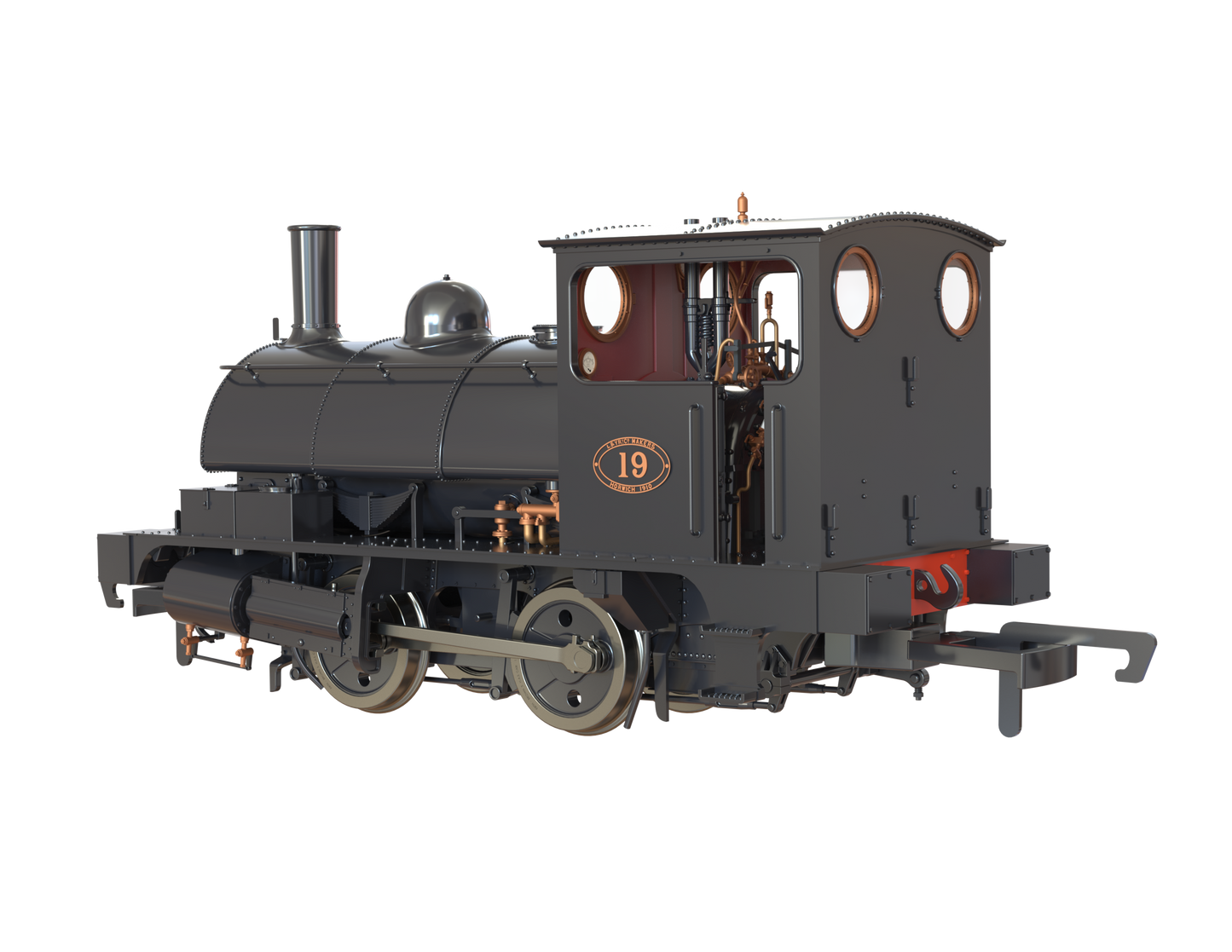 LYR 'Pug' 0-4-0ST 19 LYR Unlined Black (as preserved) Steam Locomotive - DCC Sound