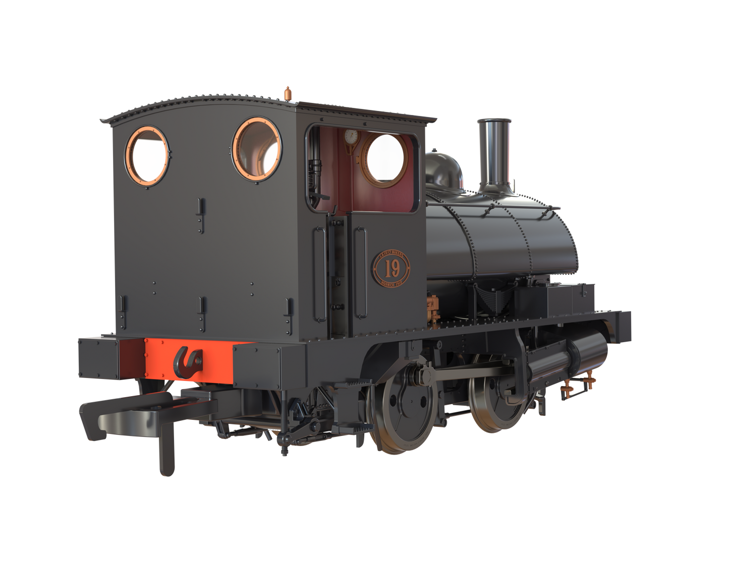 LYR 'Pug' 0-4-0ST 19 LYR Unlined Black (as preserved) Steam Locomotive - DCC Sound