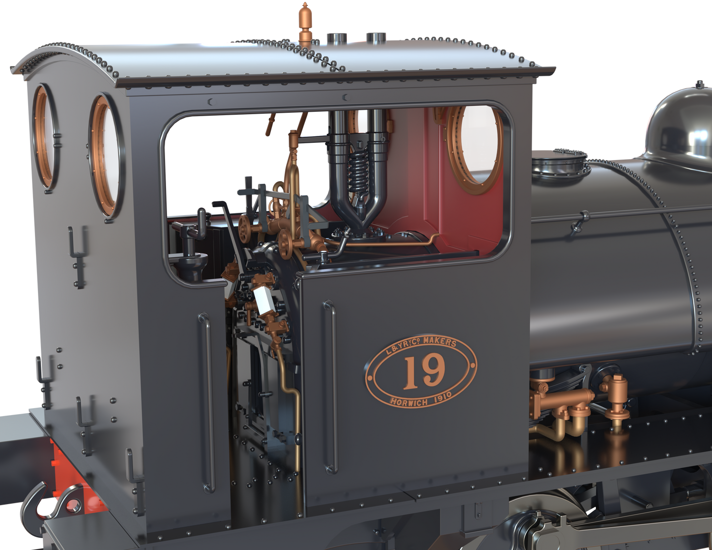 LYR 'Pug' 0-4-0ST 19 LYR Unlined Black (as preserved) Steam Locomotive - DCC Sound