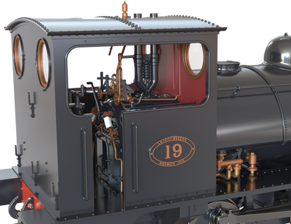 LYR 'Pug' 0-4-0ST 19 LYR Unlined Black (as preserved) Steam Locomotive - DCC Sound