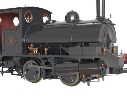 LYR 'Pug' 0-4-0ST 19 LYR Unlined Black (as preserved) Steam Locomotive - DCC Sound
