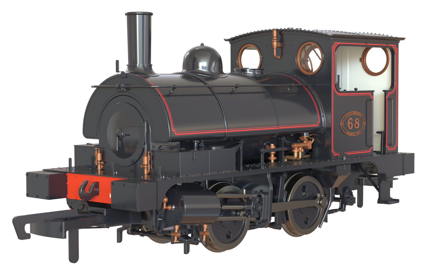 LYR 'Pug' 0-4-0ST 68 LYR Lined Black (as preserved) Steam Locomotive - DCC Sound