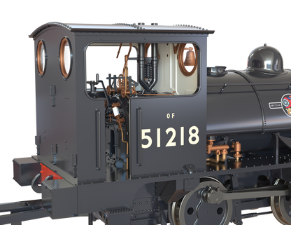 LYR 'Pug' 0-4-0ST 51218 BR Black Late Crests (as preserved) Steam Locomotive - DCC Sound