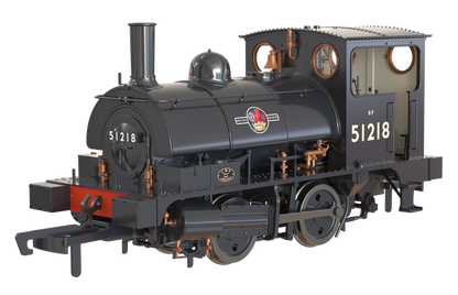 LYR 'Pug' 0-4-0ST 51218 BR Black Late Crests (as preserved) Steam Locomotive - DCC Sound