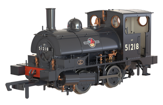 LYR 'Pug' 0-4-0ST 51218 BR Black Late Crests (as preserved) Steam Locomotive