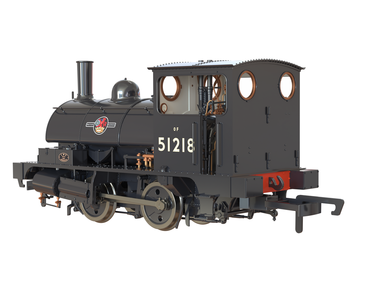LYR 'Pug' 0-4-0ST 51218 BR Black Late Crests (as preserved) Steam Locomotive - DCC Sound