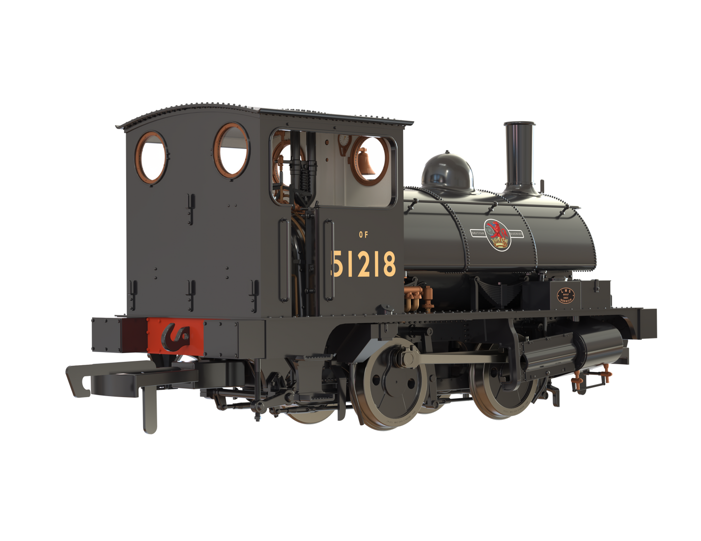 LYR 'Pug' 0-4-0ST 51218 BR Black Late Crests (as preserved) Steam Locomotive - DCC Sound