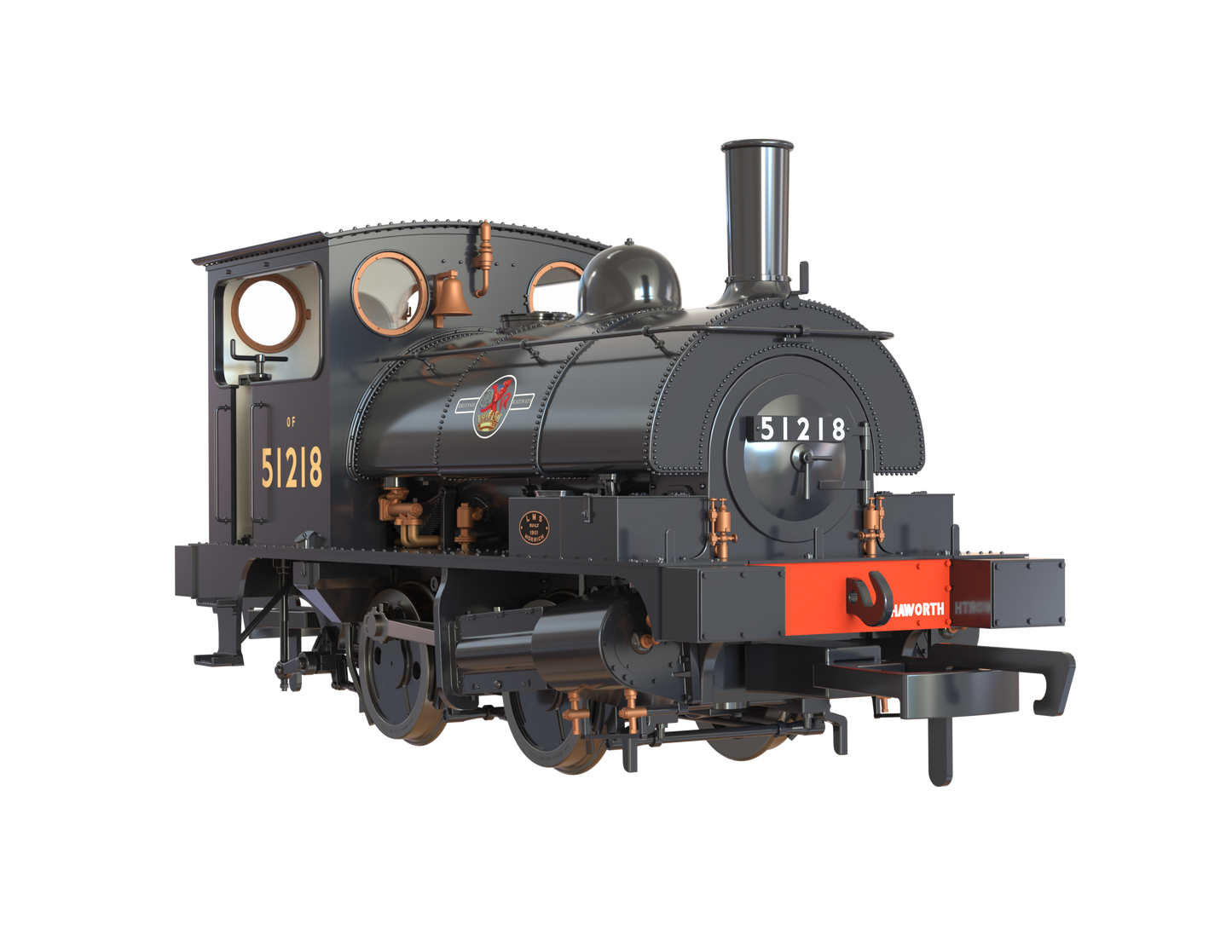 LYR 'Pug' 0-4-0ST 51218 BR Black Late Crests (as preserved) Steam Locomotive - DCC Sound