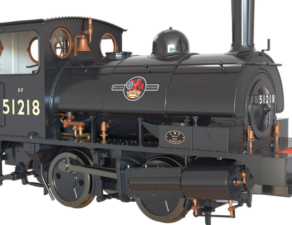 LYR 'Pug' 0-4-0ST 51218 BR Black Late Crests (as preserved) Steam Locomotive - DCC Sound