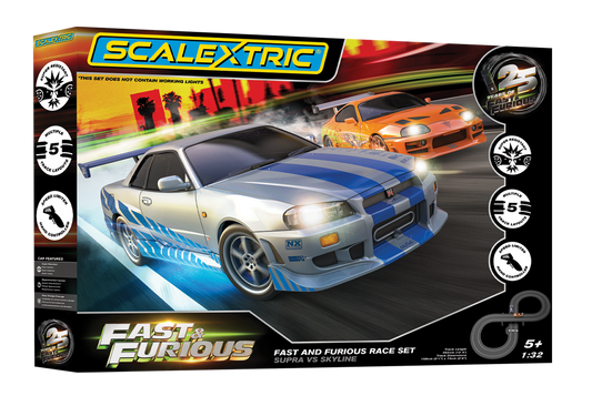 Scalextric Fast and Furious - 25 Years - Supra vs R34