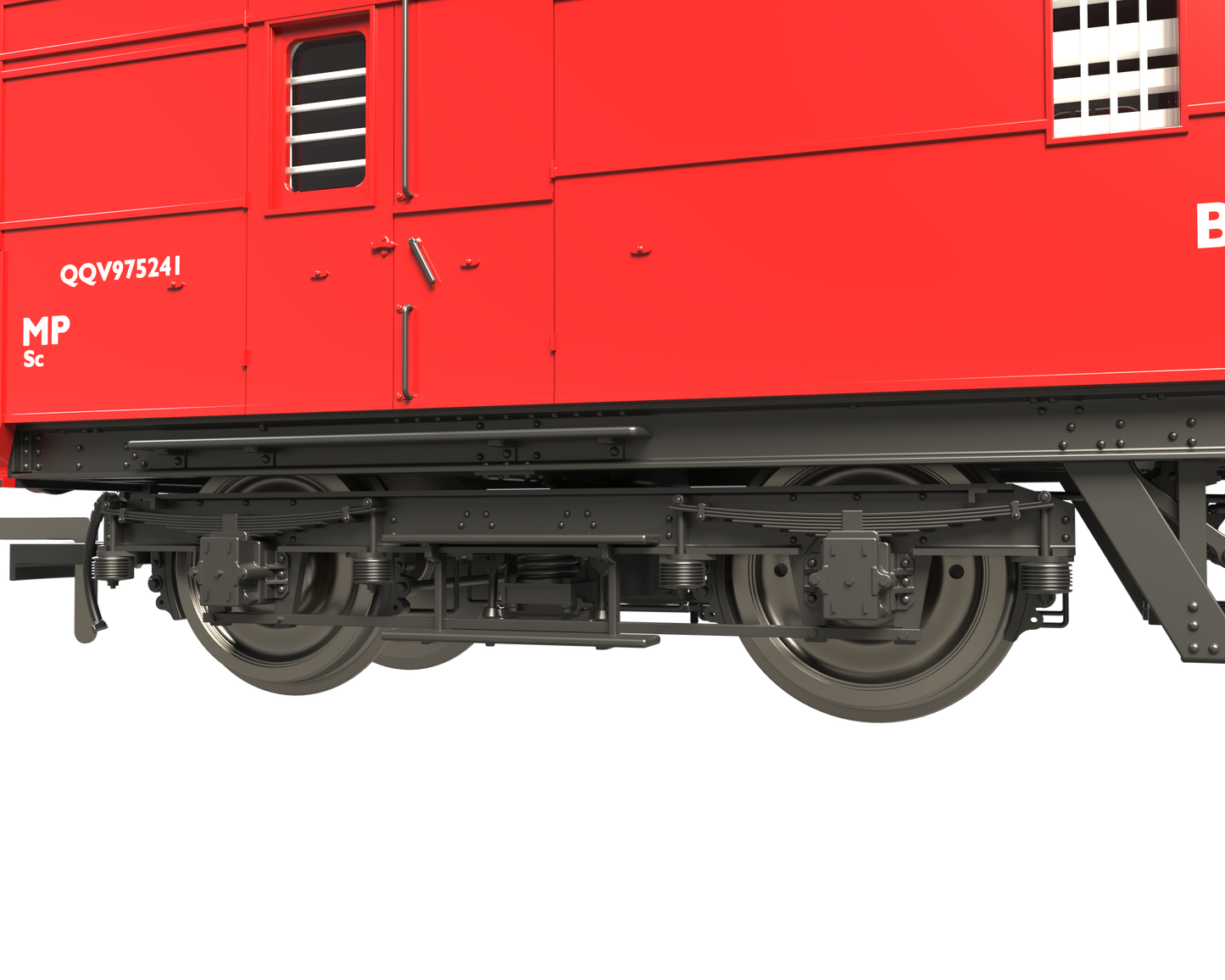 C2024 LMS 42ft GUV Parcels Van BR Gulf Red ADB975241