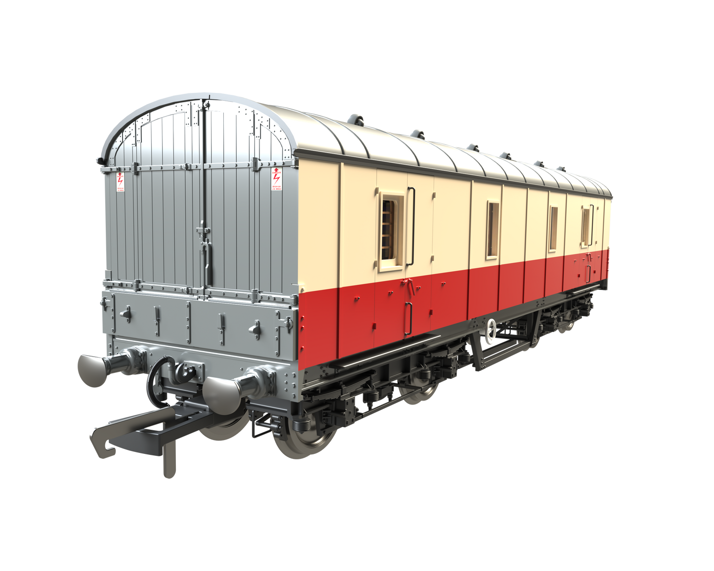 C2027 LMS 42ft GUV Parcels Van BR Crimson & Cream 37909
