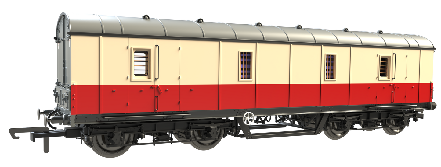 C2027 LMS 42ft GUV Parcels Van BR Crimson & Cream 37909