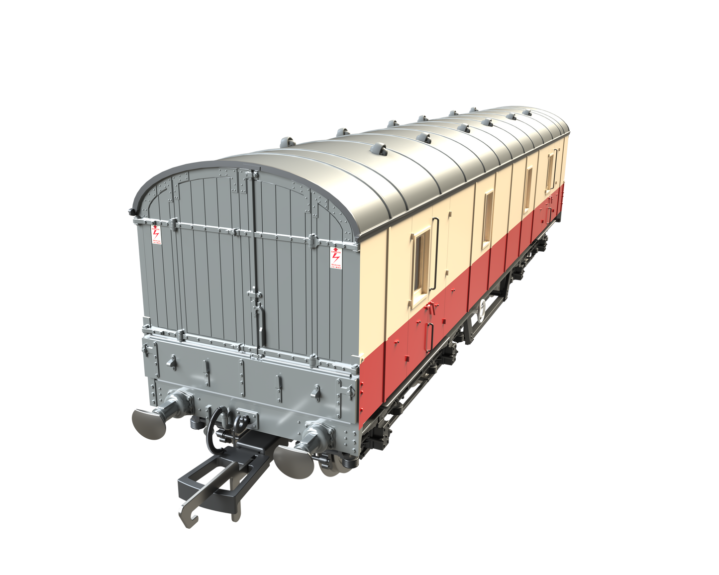C2027 LMS 42ft GUV Parcels Van BR Crimson & Cream 37909