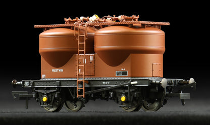Set of 3 Prestwin Silo Wagons in BR Bauxite - Pre TOPS