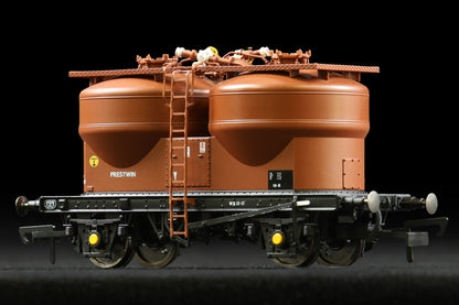 Set of 3 Prestwin Silo Wagons in BR Bauxite - Pre TOPS
