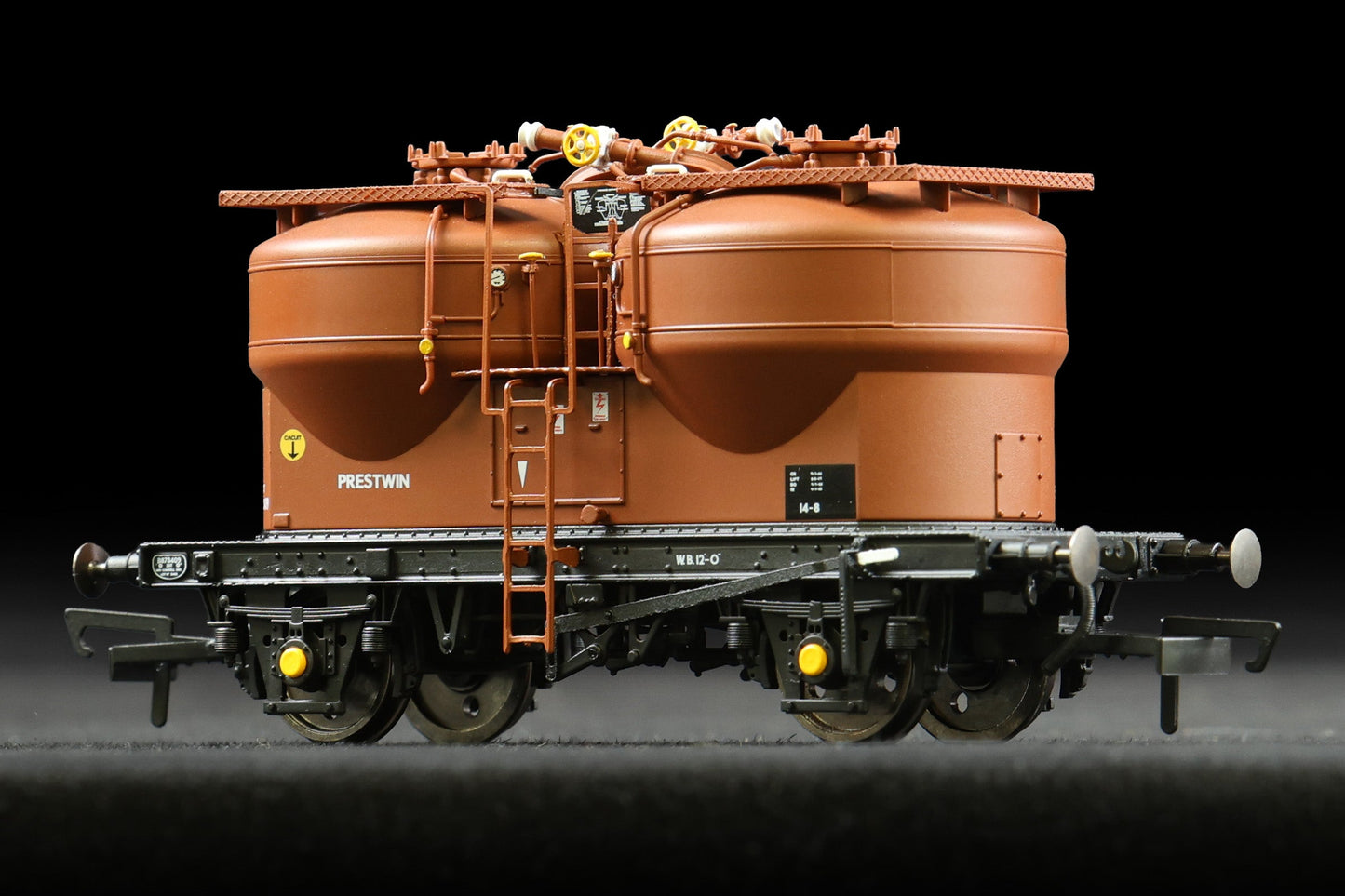 Set of 3 Prestwin Silo Wagons in BR Bauxite - Pre TOPS