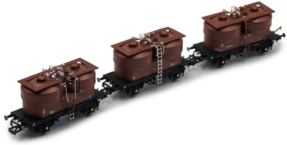 Set of 3 Prestwin Silo Wagons in BR Bauxite - Pre TOPS