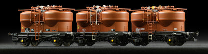 Set of 3 Prestwin Silo Wagons in BR Bauxite - TOPS