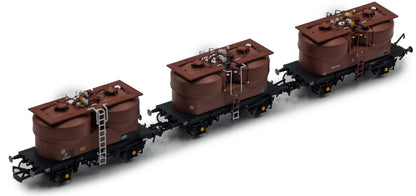 Set of 3 Prestwin Silo Wagons in BR Bauxite - TOPS