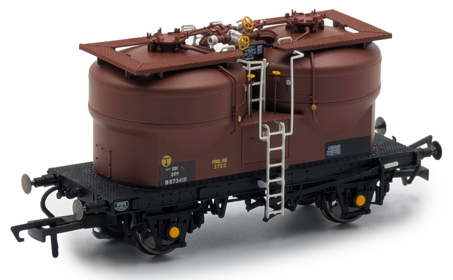 Set of 3 Prestwin Silo Wagons in BR Bauxite - TOPS