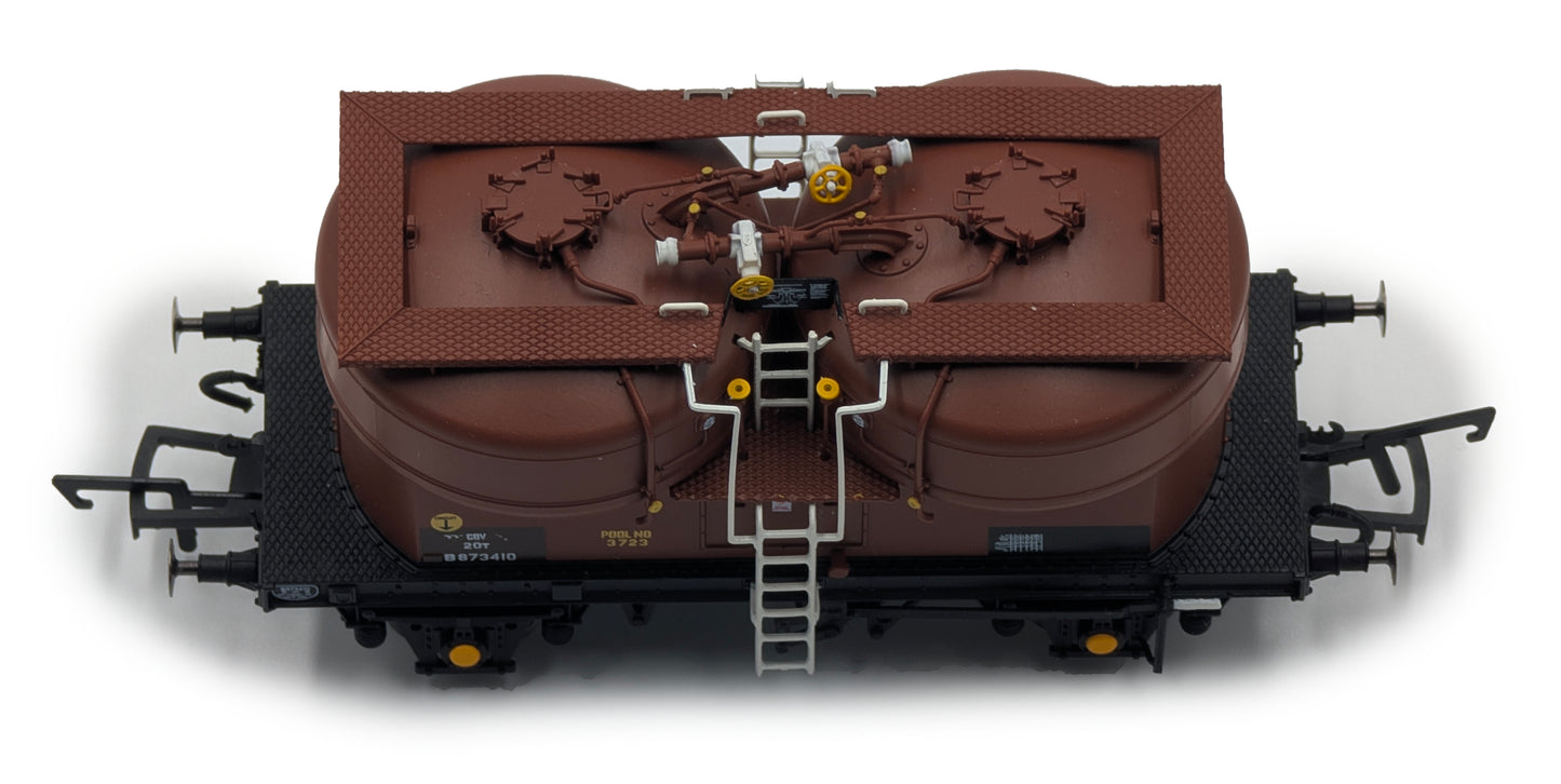 Set of 3 Prestwin Silo Wagons in BR Bauxite - TOPS