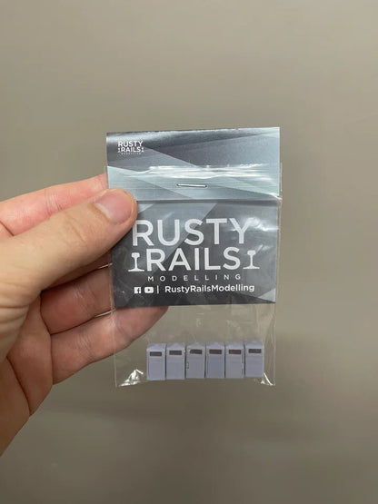 OO Gauge Litter Bins (Pack of 6) - Unpainted