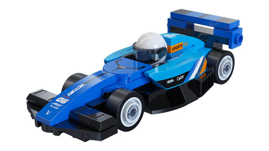 C55106W Mini Blue Circuit Racing Car - 70 pcs