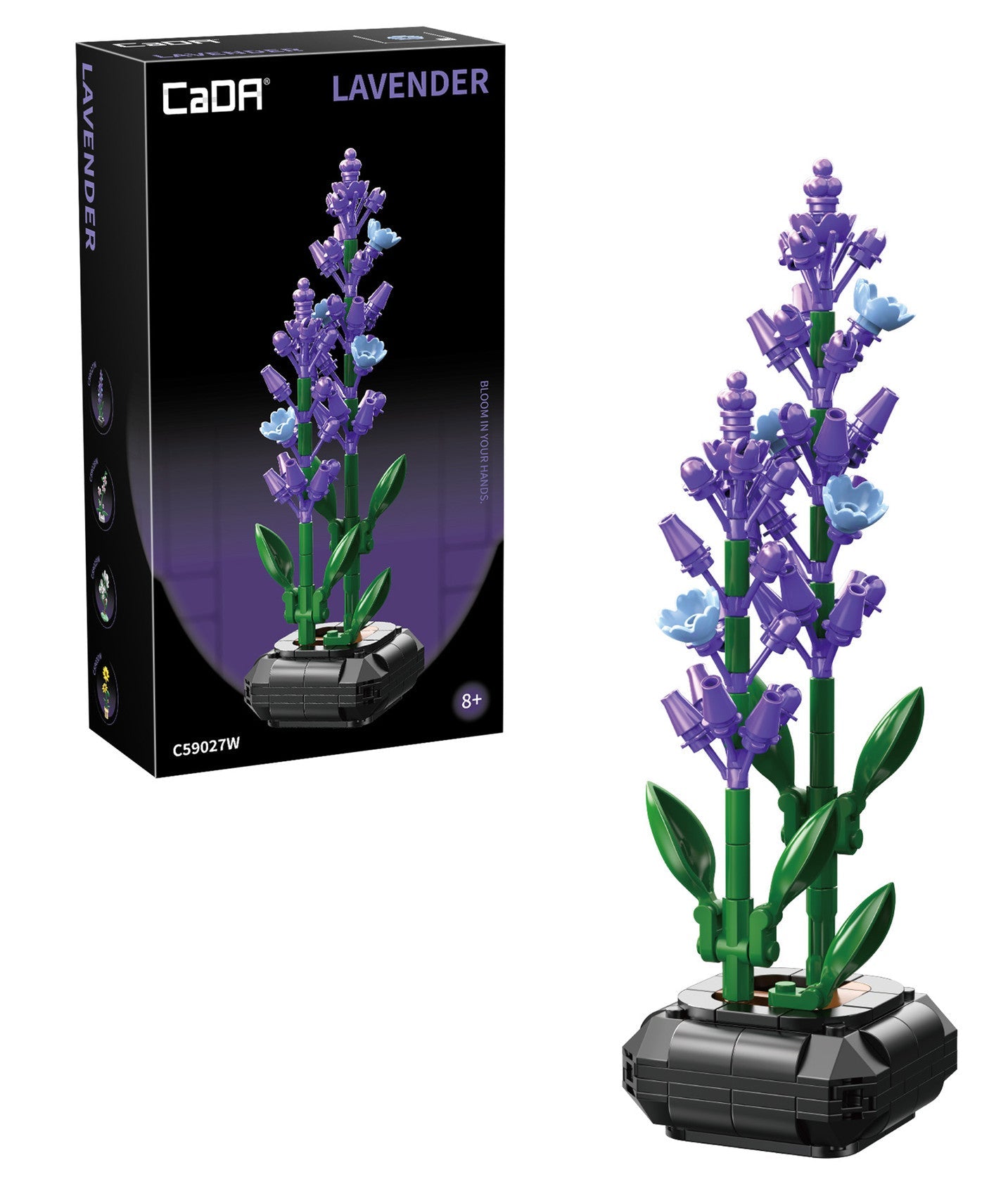 C59027W Lavender Building Block Planter - 205 pcs