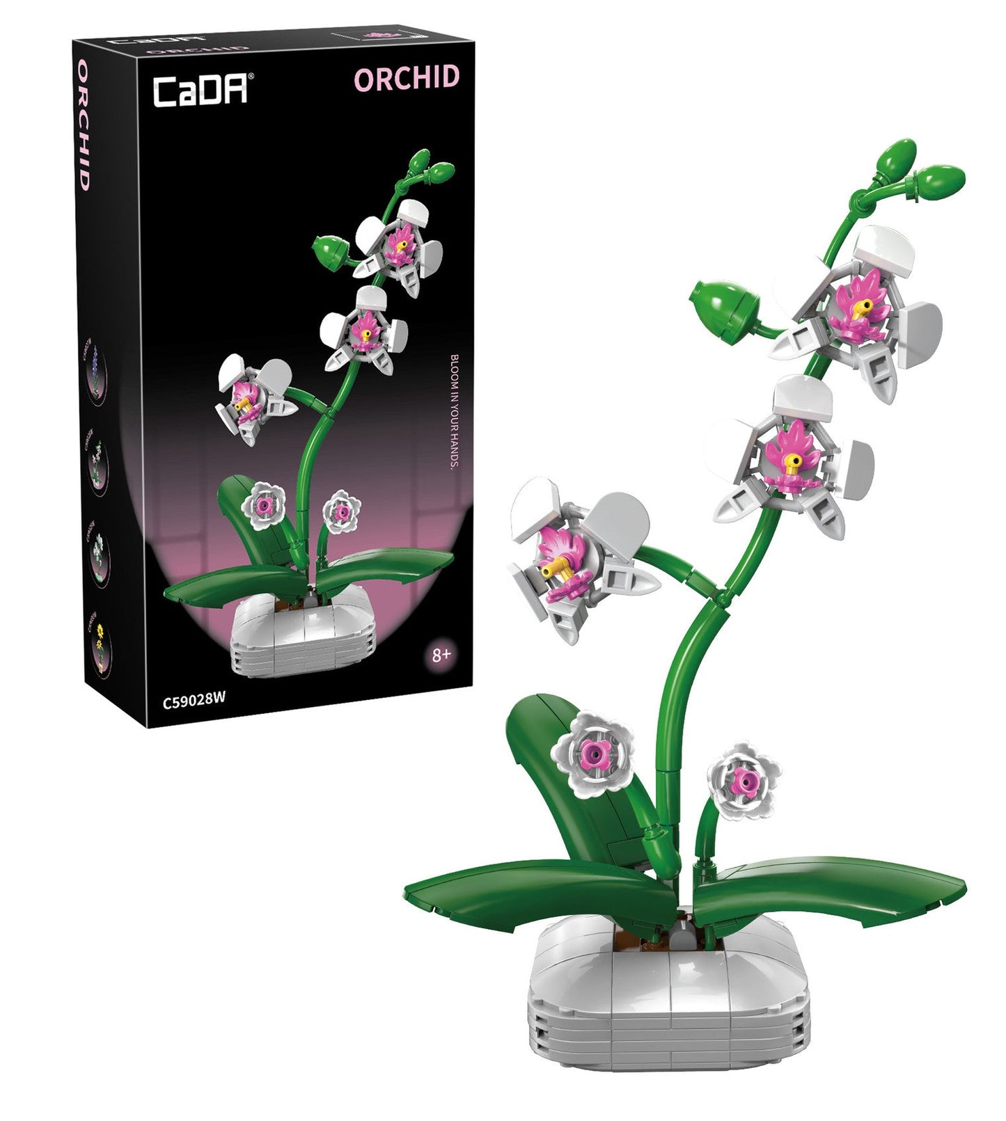 C59028W Orchid Building Block Planter - 237 pcs