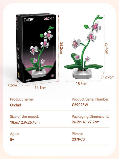 C59028W Orchid Building Block Planter - 237 pcs