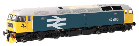 CM-47460-LLW Highly Detailed Premium Weathered Class 47 BR Blue Large Logo No.47460 Diesel Locomotive