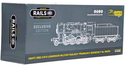 USATC S160 2-8-0 'Franklin D. Roosevelt' Longmoor Military Railway Blue No.WD701 Steam Locomotive