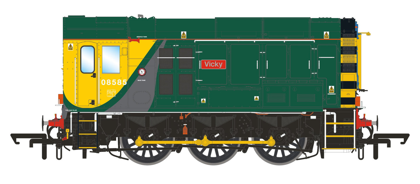 Class 08 Freightliner Green 08585 'Vicky' Diesel Shunter Locomotive