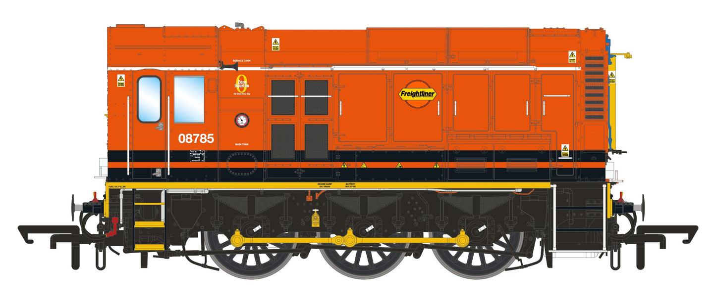 Class 08 Freightliner/G&W Orange 08785 Diesel Shunter Locomotive - DCC Sound
