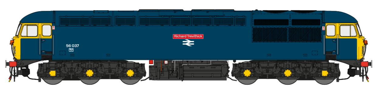 Class 56 BR Blue 'Richard Trevithick' No.56037 Diesel Locomotive