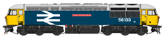 Class 56 BR Blue 'Crewe Locomotive Works' No.56133 (Large Logo) Diesel Locomotive - DCC Sound