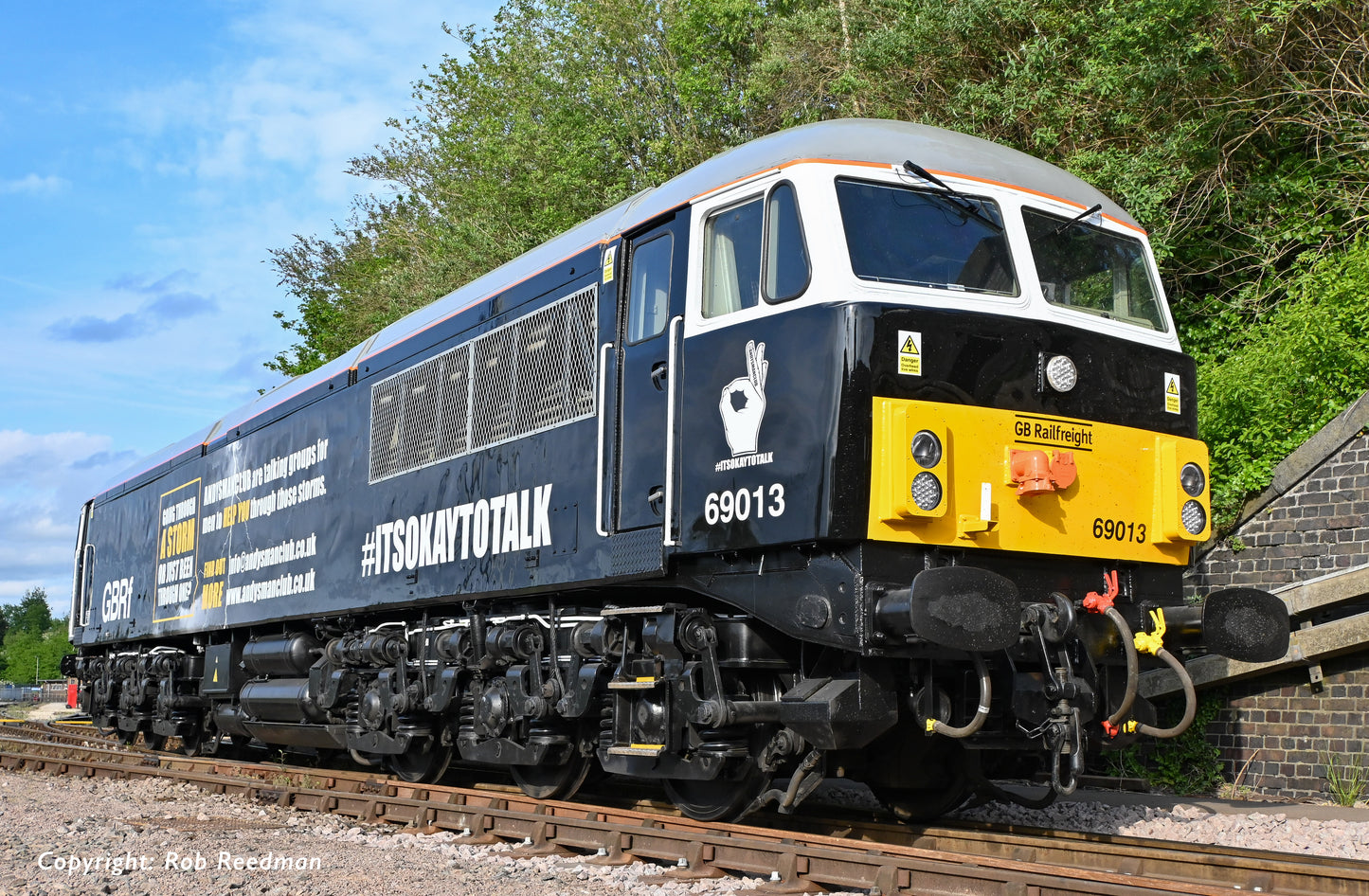 Class 69 69013 Andy's Man Club GBRf Black Diesel Locomotive - Deluxe DCC Sound