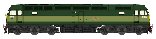 Highly Detailed Premium Weathered Class 47 BR Two Tone Green No.D1500 Diesel Locomotive - DCC Sound