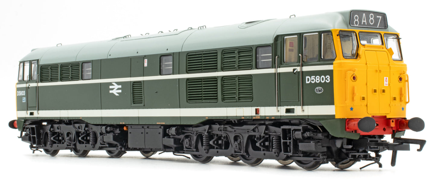 Class 31 No. D5803 BR Green Full Yellow Ends BR Arrows Diesel Locomotive (DCC Sound)